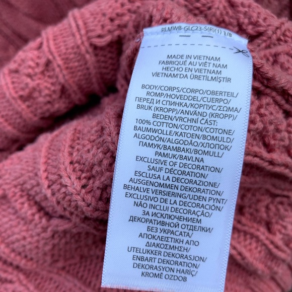 Polo by Ralph Lauren Pink Cable Knit Sweater - Picture 6 of 6